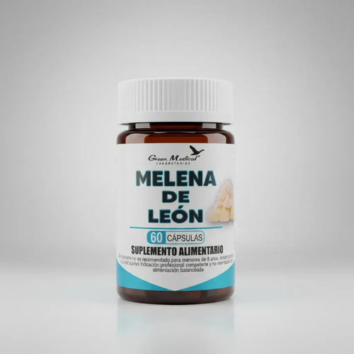 Melena De Leon 60 Capsulas Green M. Agronewen Sabor Sin Sabor