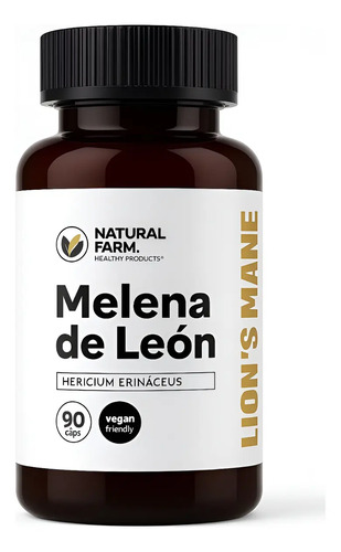 Melena León Natural Farm 90 Cápsulas Memoria Energía Mental Sin Sabor
