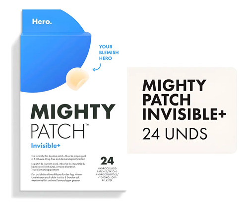 Mighty Patch Invisible Parches Acné Día/noche 24 Unidades Hero Cosmetics Todo Tipo De Piel