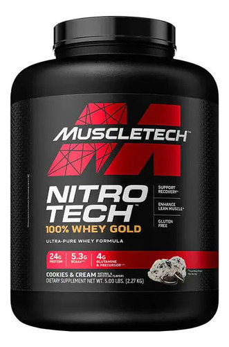Proteína Nitro Tech Muscletech 5 Lb Cookies And Cream Cookies & Cream