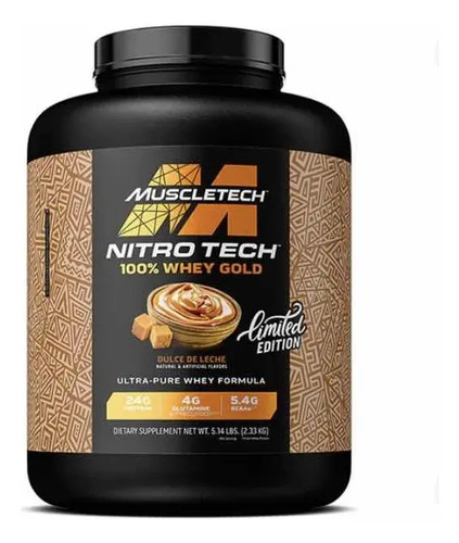 Proteina Nitro Tech Whey Gold 5.5lb Chocolate Sabor Dulce De Leche