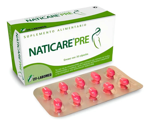 Naticare Pre 30 Cápsulas Blandas Sabor Sin Sabor