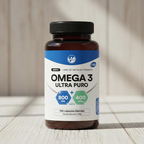 Omega 3 Ultra Puro 120 Cápsulas Nf Sin Sabor