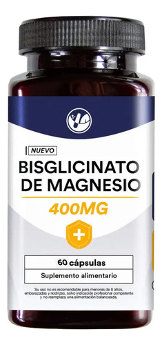 Natural Farm Bisglicinato De Magnesio 400 Mg 60 Caps Sin Sabor