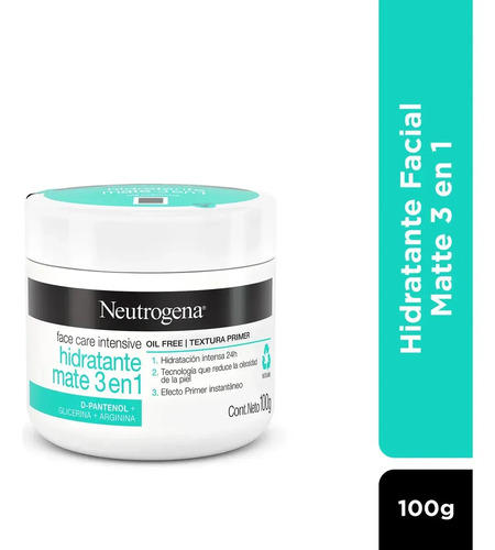 Neutrogena Face Care Intensive Hidratante Mate 3 En 1