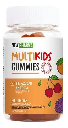 Gomitas Multivitamínicas Frutales Sin Azúcar Newpharma 60 Unidades Frutal