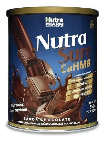 Nutrasure Cahmb Chocolate Pvo X 850 Gr Nutrapharm