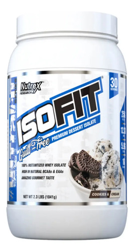 Isofit - Nutrex, Isolate Protein 2,3 Lb Sabor Cookies Galletas