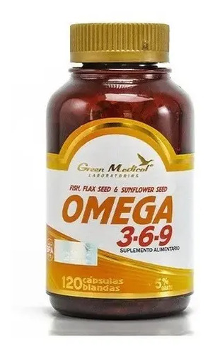 Omega 3-6-9 Sin Sabor 120 Cápsulas 1000mg Green Medical