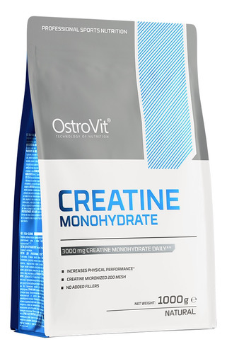 Creatina Monohidrato 1000gr 333 Porciones - Ostrovit Sin Sabor 3000mg