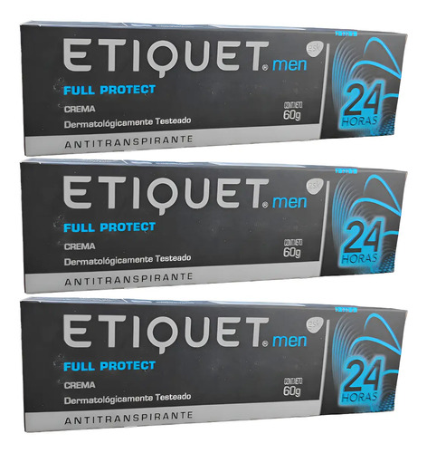 Pack X 3 Etiquet Desodorante Crema Men Full Protect 60 G Fragancia Neutro Neutra