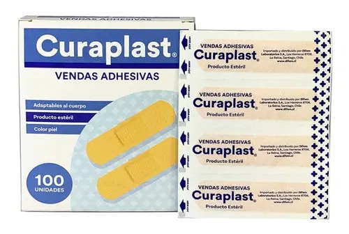 Parche Curita Curaplast Vendas Adhesivas - Caja De 100 Und.