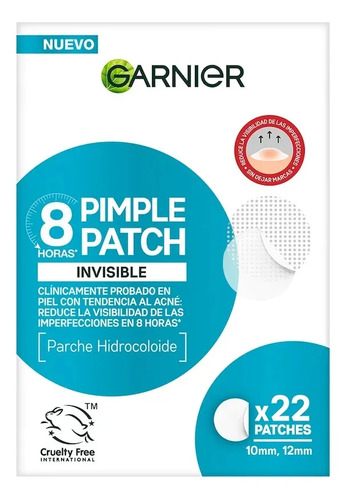 Parches Hidrocoloides Pimple Patch 8h 22uds 15g Garnier Grasa