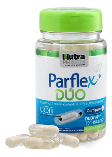 Suplemento Parflex Duo Nutra Pharm 60 Cápsulas L-carnitina Colágeno Sin Sabor