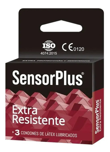 Preservativo Sensor Plus Extra Resistente / Caja 3 Unidades