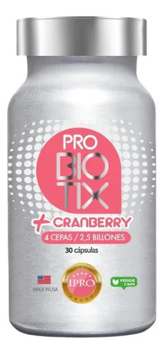 Probiotix + Cranberry (30 Cápsulas) Sin Sabor