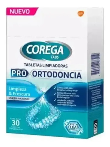 Corega Pro Ortodoncia X 30 Tabletas.