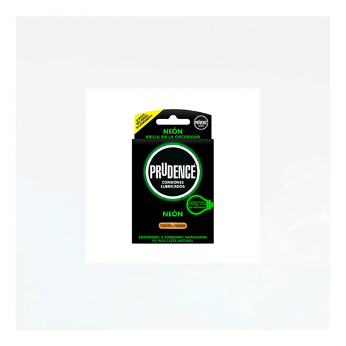 Preservativo Prudence Neón, 1 Caja, 3 Unidades