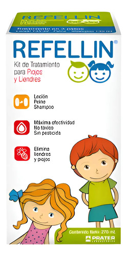 Refellin Kit De Tratamiento Para Piojos Y Liendres 135ml Neutra