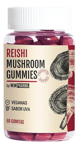 Suplemento En Gomitas Newpharma Superfungi Minerales/vitaminas De Reishi Sabor Uva X 2.2g