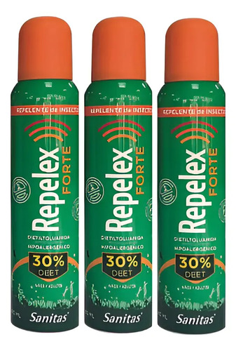 Pack X3 Repelente Repelex Mosquitos Zancudos Dengue