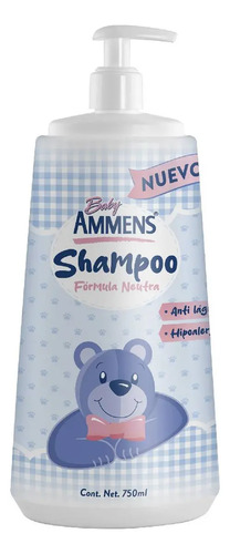 Shampoo Ammens Baby Fórmula Neutra Dispensador 750 Ml