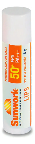 Protector Solar Para Labios Sunwork Lips 50 Fps 5g Sunwork Proteccion Solar Labial