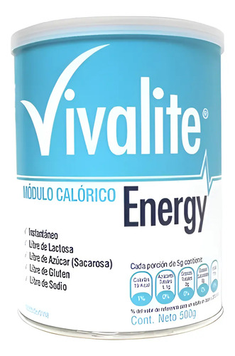 Suplemento Calorico Vivalite Energy - Tarro 500 Grs Neutro