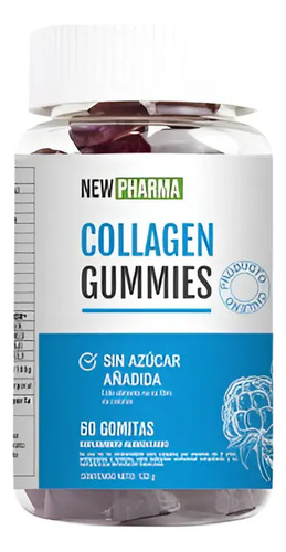 Suplemento Colágeno Newpharma Gomitas 60 Und Mix 7 Hongos Vegano Sin Sabor