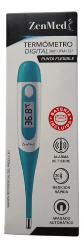 Termómetro Digital Zenmed Blip 2 Punta Flexible Axila Agua