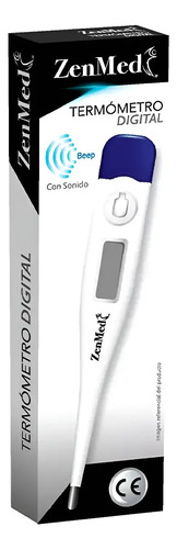 Termómetro Digital Zenmed Zmd-1624 Con Pantalla Y Alarma Blanco