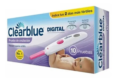 Test De Ovulación Digital Clearblue Reactivo 18, En Varilla. 10 Unidades Por Caja.