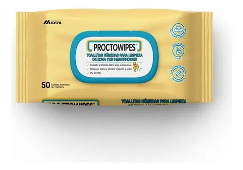 Toallas Húmedas Maver Proctowipes 50u Con Aloe Vera Y Hamamelis