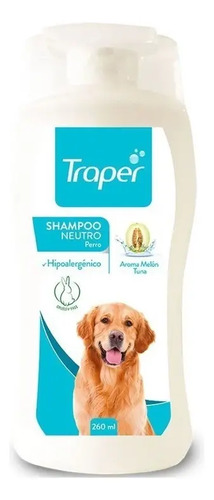 Traper Shampoo Hipoalergénico Neutro Para Perro 260ml. Np Fragancia Lavanda Melón