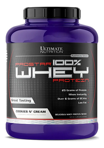 Ultimate Nutrition Prostar Whey Proteína Cookies & Cream 2.39kg