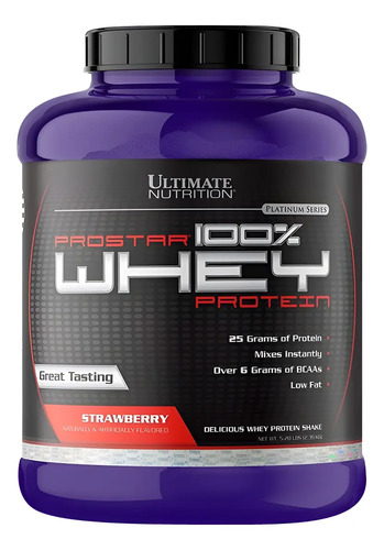 Proteína En Polvo Ultimate Nutrition Prostar Whey Frutilla 2.39kg 80 Porciones