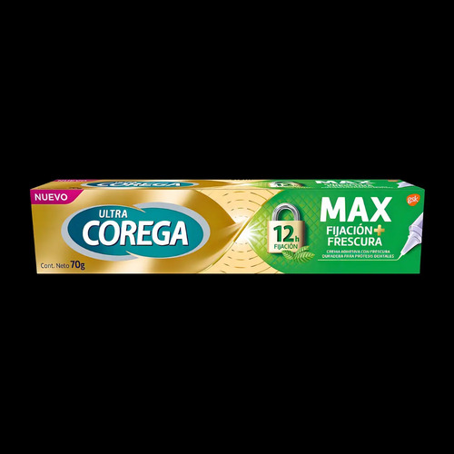 Ultra Corega Max Fijación + Frescura Crema Adhesiva X 70g