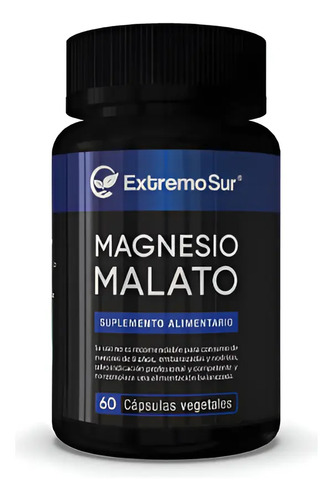 Magnesio Malato 500mg 60 Cápsulas Vegetales / Fibromialgia Original