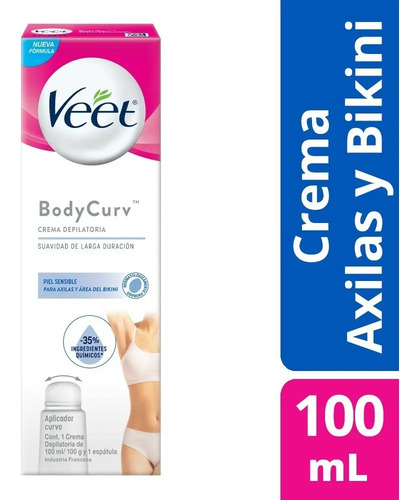 Veet Crema Depilatoria Axila Y Bikini Piel Sensible 100 Ml