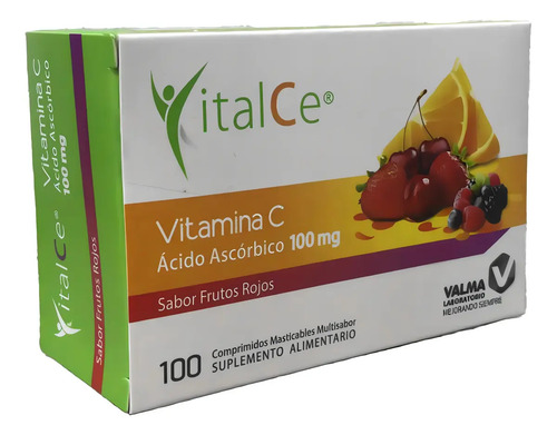 Laboratorio Valma Vitaminas Vitamina C Comprimidos Masticables Frutos Rojos