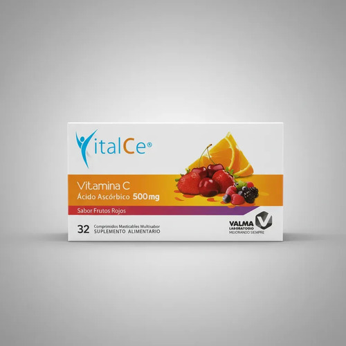 Vitalce Vitamina C 500mg X32 Comprimidos Masticables  Sabor Frutos Rojos Comprimidos Masticables Frutos Rojos