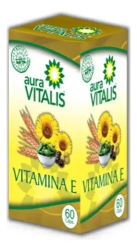 Vitamina E Aura Vitalis Cápsulas Suplemento Nutricional 60 Unidades Natural A.v
