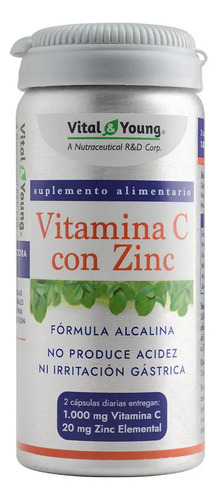 Vitamina C 1000 Mg Con Zinc Elemental 20 Mg X60 Caps Pack X2 Sin Sabor