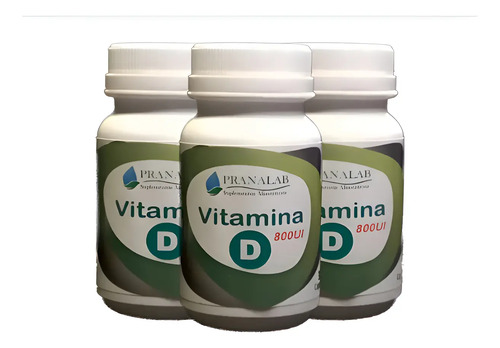 Vitamina D3 800ui 90 Cápsulas  Pack 3 Frascos Sin Sabor