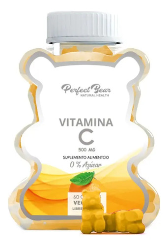 Vitamina C , Perfect Bear, Ositos Masticables 1 Mes Sabor Naranja