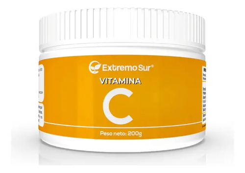 Extremo Sur Vitamina C En Polvo 200g Ácido Ascórbico Sin Sabor