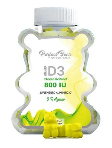 Vitamina D3 Perfectbear - Gomitas Sin Azúcar Sabor Piña