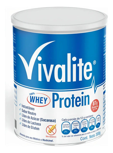 Vivalite Whey Protein 300g Sabor Neutro