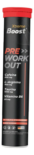 Pre Entreno Xtreme Boost Tubo 20 Tabletas Sabor Guaraná
