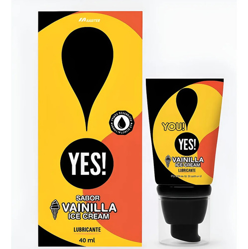 Yes! Gel Lubricante  Sabor Vainilla Ice Cream -  40 Ml Vainilla